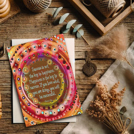 Glück ist der Schlüssel zum Erfolg Inspirierend Zi Karte