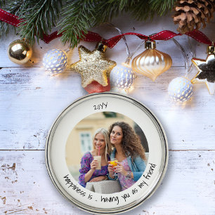 Glück ist, dich als meinen Freund zu haben, süßes  Ornament Aus Metall
