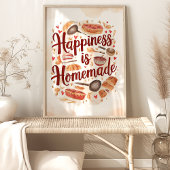Glück ist die hausgemachte Küche Wand an Wand Kuns Poster