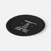 Glück ist ein australischer Rinderhund Pappteller (Schrägansicht)