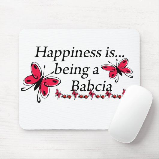 Glück ist ein Babcia-BÜTTERFLICH Mousepad (Mit Mouse)