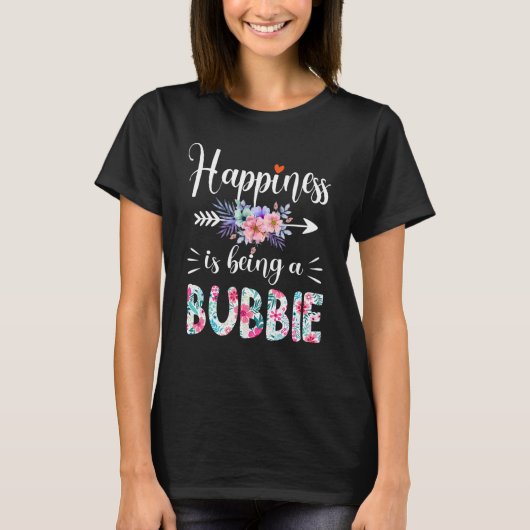 Glück ist ein Bubbie, je Frauen Blumenkohl-Deko T-Shirt (Vorderseite)