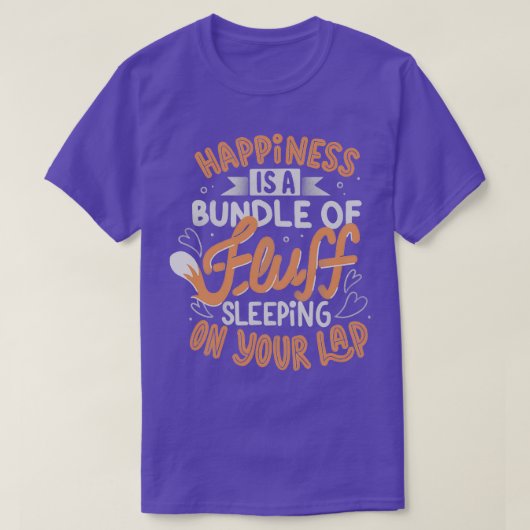 Glück ist ein Bündel Fluff, das auf Ihrem La T-Shirt (Design vorne)