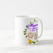 Glück ist ein Cappuccino und ein Seitenturner Kaffeetasse (VorderseiteRechts)