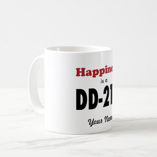 Glück ist ein DD-214 Kaffeetasse (Vorderseite Links)