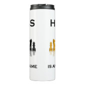 Glück ist ein endloses Schachspiel Thermosbecher (Rückseite)