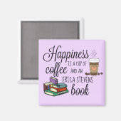 Glück ist ein Erica Stevens Buch Magnet (Vorderseite/Rückseite)