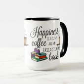 Glück ist ein Erica Stevens Buch Tasse (VorderseiteRechts)