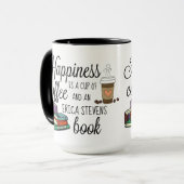 Glück ist ein Erica Stevens Buch Tasse (Vorderseite Links)