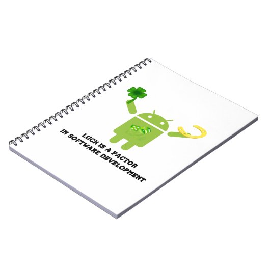 Glück ist ein Faktor in der Softwareentwicklung Bu Notizblock (Linke Seite)