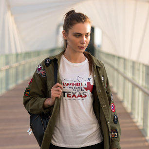 Glück ist ein Flugzeug-Ticket für Texas T - Shir T-Shirt