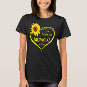 Glück ist ein Gedächtnis Niedliche Sonnenblume Her T-Shirt