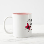 Glück ist ein Gigi SCHMETTERLING Zweifarbige Tasse (Links)