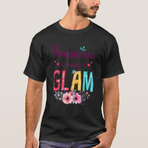 Glück ist ein glänzender Mensch für Frauen Blumend T-Shirt
