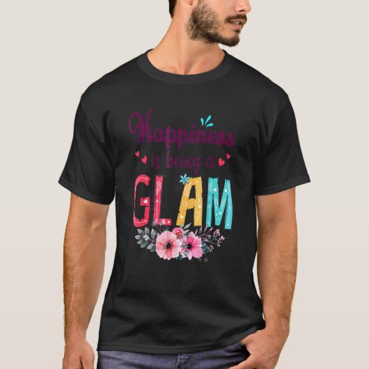 Glück ist ein glänzender Mensch für Frauen Blumend T-Shirt (Vorderseite)