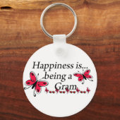 Glück ist ein Gram BUTTERFLY Schlüsselanhänger (Vorderseite)