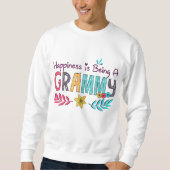 Glück ist ein Grammy Floral Decoration Gran Sweatshirt (Vorderseite)