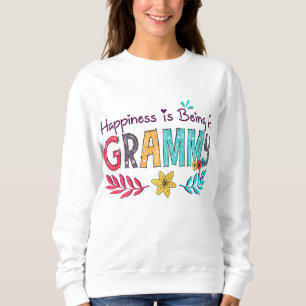 Glück ist ein Grammy Floral Decoration Gran Sweatshirt
