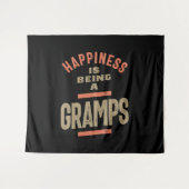 Glück ist ein Grampel. | Großvater Wandteppich (Vorderseite (Horizontal))