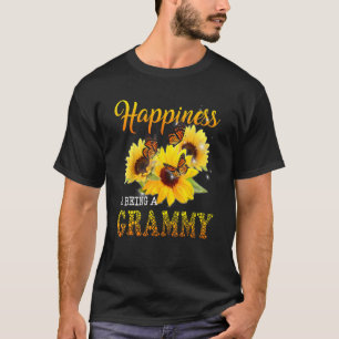 Glück ist ein grauer Schmetterling Sonnenblumen T-Shirt