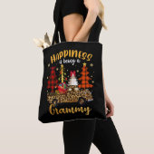 Glück ist ein grauer Weihnachtsbaum Leopard Tasche (Von Nahem)