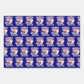 Glück ist ein großer Schwesterchen - Bunny Geschenkpapier Set (Vorderseite)