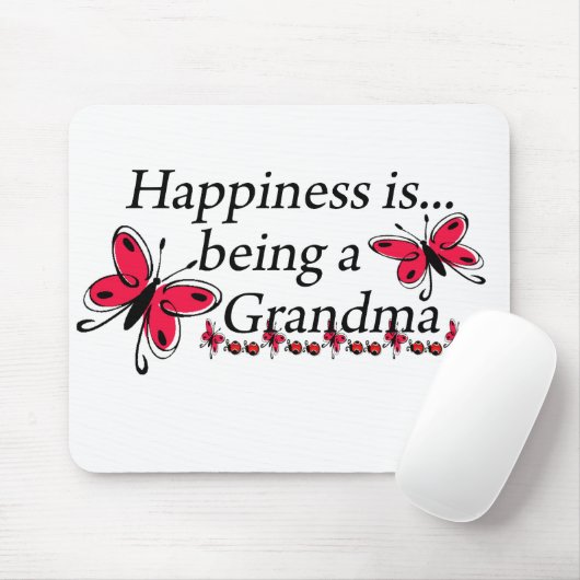 Glück ist ein Großmutter SCHMETTERLING Mousepad (Mit Mouse)