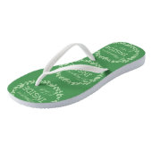 Glück ist ein grüner Kranz-Flip-Flops im Innenbere Badesandalen (Schrägansicht)