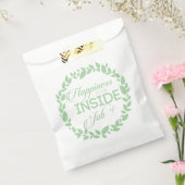 Glück ist ein grüner Kranz im Inneren eines Arbeit Geschenktütchen (Versiegelt)