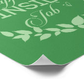 Glück ist ein grüner Kranz im Inneren eines Arbeit Poster (Ecke)