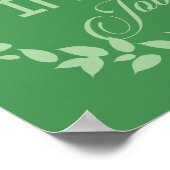 Glück ist ein grüner Kranz im Inneren eines Arbeit Poster (Ecke)