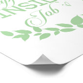 Glück ist ein grüner Kranz im Inneren eines Arbeit Poster (Ecke)