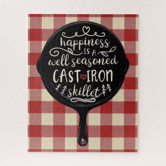 Glück ist ein gut gewürzter RoheisenSkillet Puzzle (Vertikal)