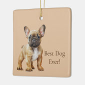 Glück ist ein Hund Keramikornament (Links)