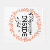 Glück ist ein innerer Arbeitskampf Fleecedecke (Vorderseite (Horizontal))