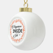 Glück ist ein innerer Arbeitskampf Keramik Kugel-Ornament (Rechts)