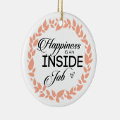 Glück ist ein innerer Arbeitskampf Keramik Ornament (Rechts)