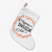 Glück ist ein innerer Arbeitskampf Kleiner Weihnachtsstrumpf (Vorderansicht (hängend))