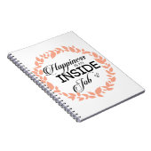 Glück ist ein innerer Arbeitskampf Notizblock (Rechte Seite)