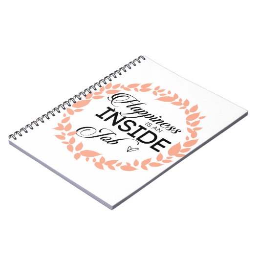 Glück ist ein innerer Arbeitskampf Notizblock (Linke Seite)