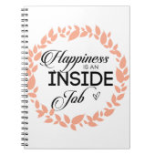 Glück ist ein innerer Arbeitskampf Notizblock (Vorderseite)