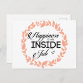 Glück ist ein innerer Arbeitskampf Postkarte (Vorne/Hinten)