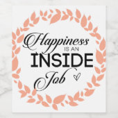 Glück ist ein innerer Arbeitskampf Weinetikett (Einzelnes Label)