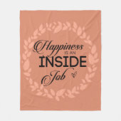 Glück ist ein innerer Blütenschaden Fleecedecke (Vorderseite)