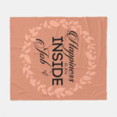 Glück ist ein innerer Blütenschaden Fleecedecke (Vorderseite (Horizontal))