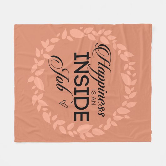 Glück ist ein innerer Blütenschaden Fleecedecke (Vorderseite (Horizontal))