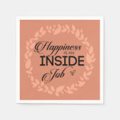 Glück ist ein innerer Blütenschaden Serviette (Vorderseite)