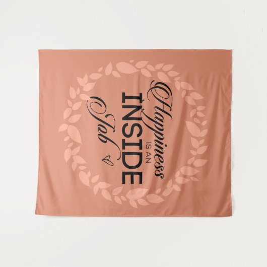 Glück ist ein innerer Blütenschaden Wandteppich (Vorderseite (Horizontal))