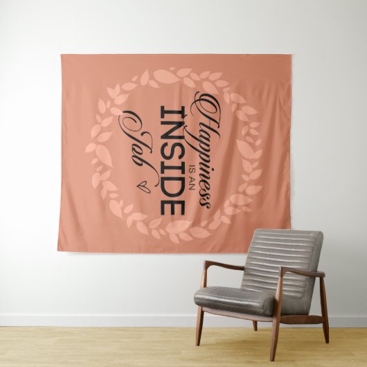 Glück ist ein innerer Blütenschaden Wandteppich (Beispiel (Horizontal))