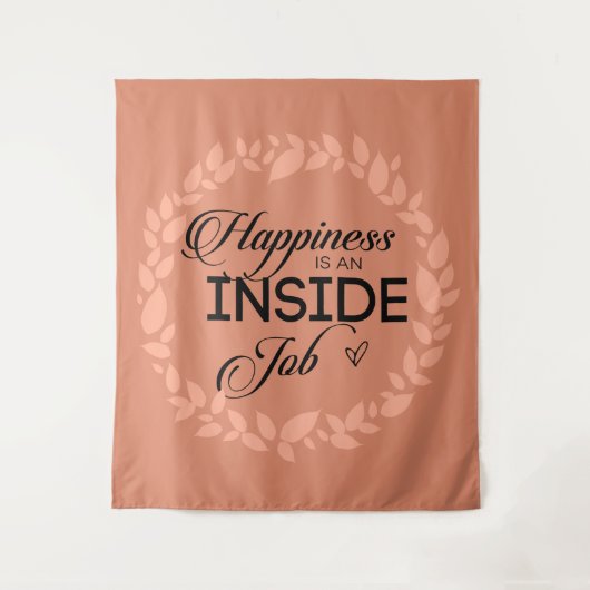 Glück ist ein innerer Blütenschaden Wandteppich (Vorderseite)